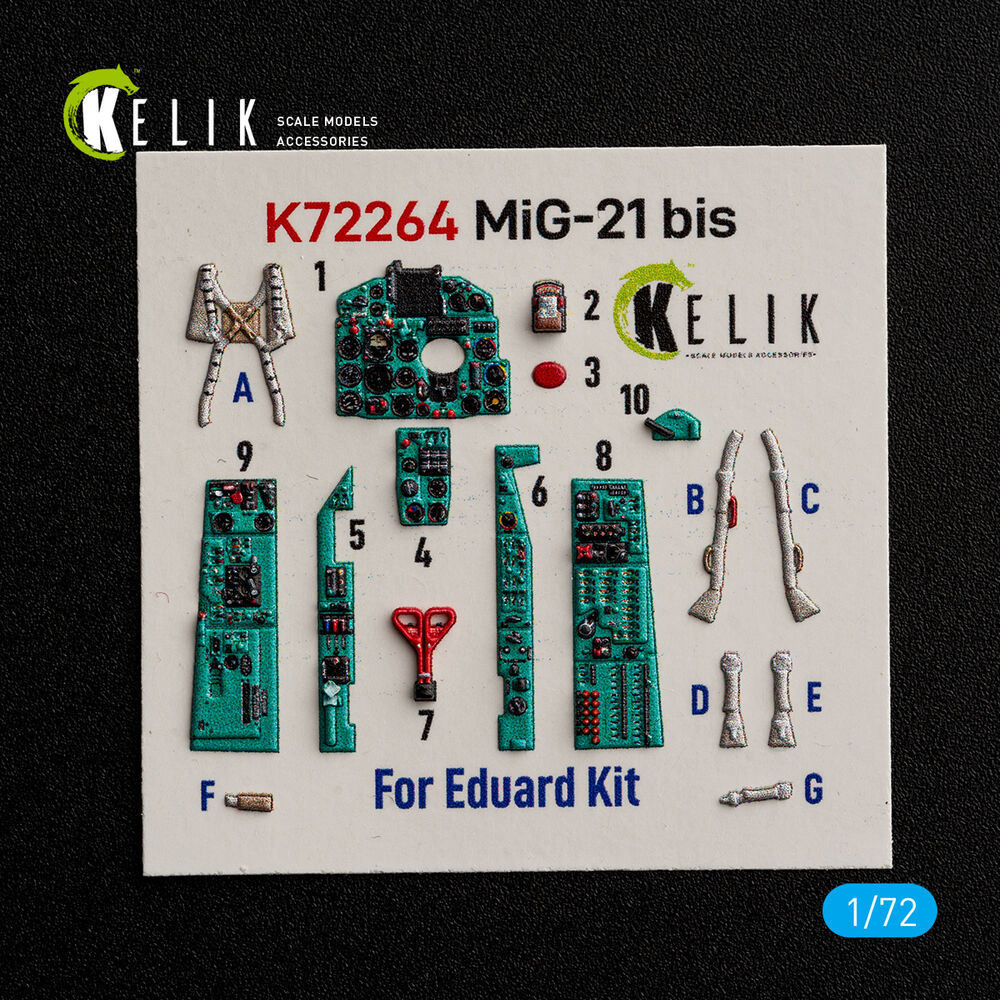 MiG-21 bis - interior 3D decals for Eduard